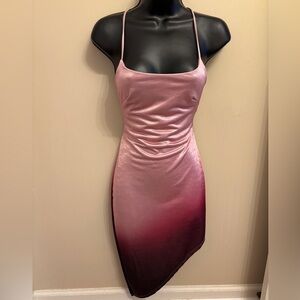 Pink and Purple Ombre Slip Dress